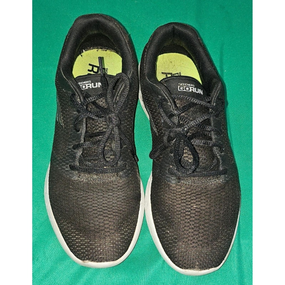 Skechers Go Run Goga Mat Sneakers Womens 9 Black Athletic Gym Walking Shoes
